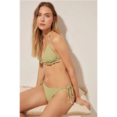 Braga bikini textura verde