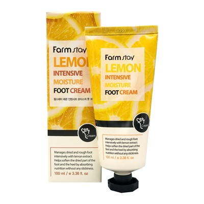 FarmStay Lemon Intensive Moisture Foot Cream Увлажняющий крем для ног с экстрактом лимона 100мл