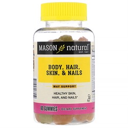 Mason Natural, Тело, волосы, кожа и ногти, 60 жевательных таблеток