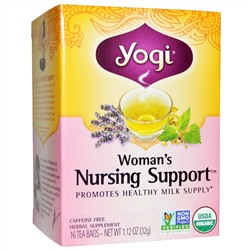 Yogi Tea, Organic, помощь кормящим женщинам, без кофеина, 16 чайных пакетиков, 1.12 унции (32 г)