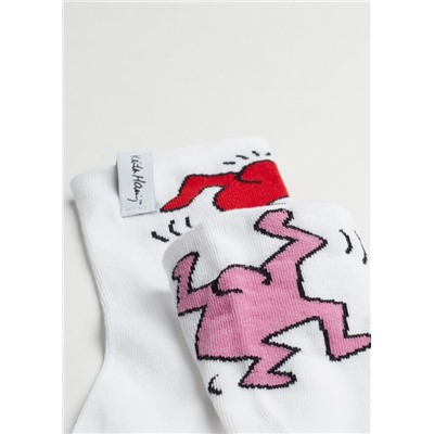 Kurze Sportsocken aus Baumwolle mit Motiv Keith Haring™