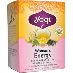 Yogi Tea, Woman's Energy, без кофеина, 16 чайных пакетиков, 1,02 унции (29 г)