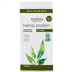 Nutiva, Органический конопляный белок, с высоким содержанием клетчатки, 30 унций (851 г)