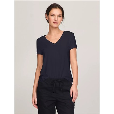 Tommy Hilfiger Linen Blend V-Neck T-Shirt