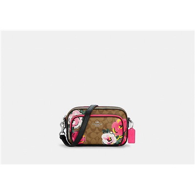 Court Crossbody In Signature Canvas With Vintage Rose Print