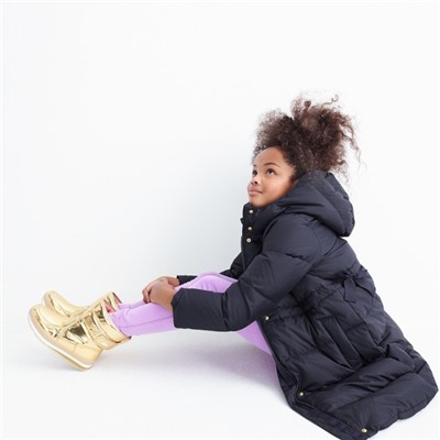 Girls' tie-waist puffer jacket