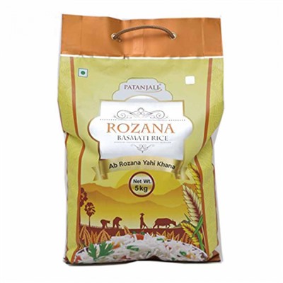 PATANJALI Rozana Basmati Rice Рис Басмати экстра-длинный 5кг