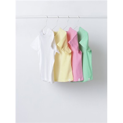 PACK OF 4 PLAIN SHORT SLEEVE T-SHIRTS