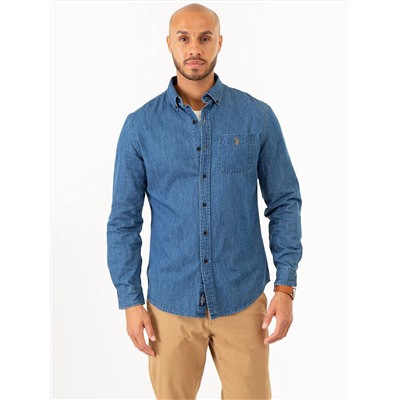 INDIGO LONG SLEEVE DENIM SHIRT