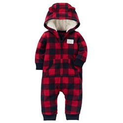 Buffalo Check Fleece Jumpsuit