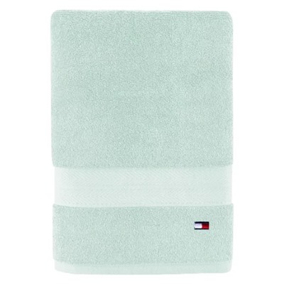 TOMMY HILFIGER Modern American Solid Cotton Bath Towel, 30" x 54"