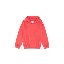 Çocuk Pembe Kapüşonlu Sweatshirt