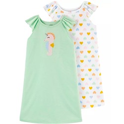 Carter's | Kid 2-Pack Seahorse Nightgowns