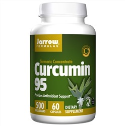Jarrow Formulas, Куркумин 95, 500 мг, 60 вегетарианских капсул