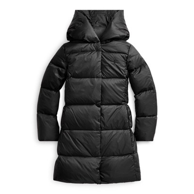 Girls 7-16 Quilted Down Long Coat