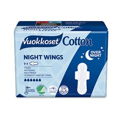 Прокладки "Cotton Night Wings", с крылышками