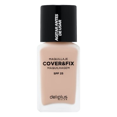 Deliplus Cover & Fix флюид для макияжа 01 светло-бежевый SPF 25