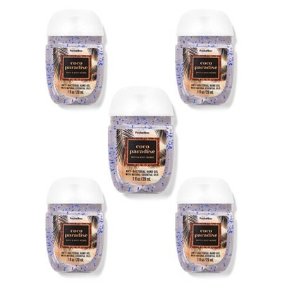 Coconut Paradise PocketBac Hand Sanitizers, 5-Pack