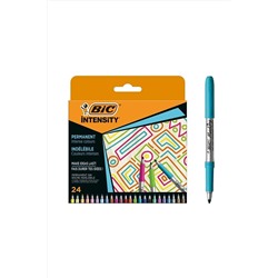 Bic Intensity Kalıcı Yoğun+pastel+metalik Permanent Kalemler 24 Renk 511000