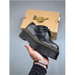 Ботинки Dr. Martens Martin 1461 с тремя отверстиями и низким вырезом на подошве из твердой кожи черного цвета