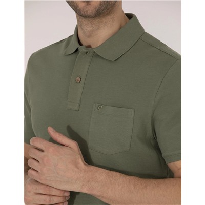 Haki Regular Fit Polo Yaka Basic Tişört