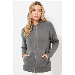 Chaqueta con capucha - Gris oscuro