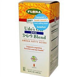 Flora, Udo's Choice, Масло Удо, DHA 3. 6 .9 Смесь 8.5 жидких унции (250 мл)