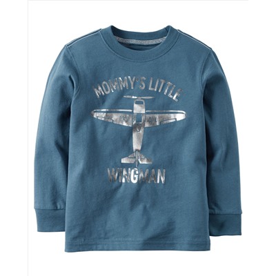 Long-Sleeve Little Wingman Graphic Tee