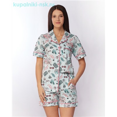 690 (42-56) (рубашка+шорты) Пижама