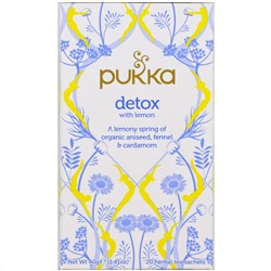 Pukka Herbs, Детоксикация с лимонным чаем, 20 пакетиков травяного чая, 27 (0,07 унций) каждый