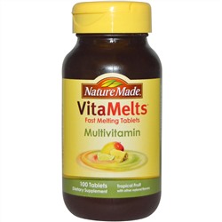 Nature Made, VitaMelts, Мульти витаминный комплекс со вкусом топических фруктов, 100 таблеток