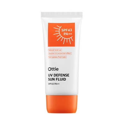 UV Defense Sun Fluid SPF43 PA++ (Orange), Солнцезащитный ВС крем SPF43/PA+++