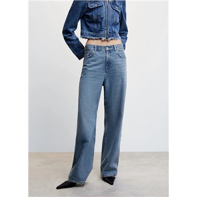 Jeans wideleg loose tiro bajo -  Mujer | MANGO OUTLET Melilla