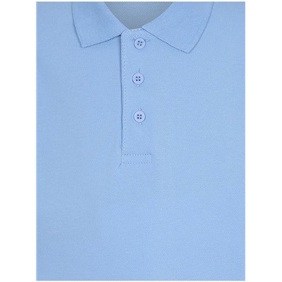 Light Blue Regular Fit Long Sleeve School Polo Shirts 2 Pack