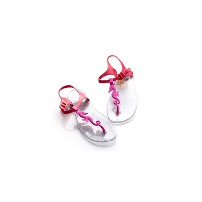 Сандалии Zhoelala Seahorse (прозрачный с шиммером+розовый+фуксия)/ Zhoelala Seahorse (shimmer+pink+magenta)