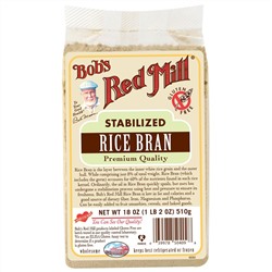 Bob's Red Mill, Стабилизированные рисовые отруби, 18 унций (510 г)