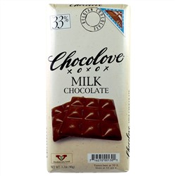Chocolove, Молочный шоколад, 3.2 унций (90 г)
