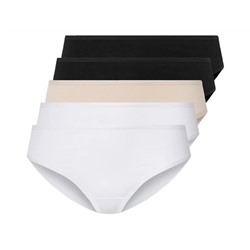 esmara® Damen Slips, 5 Stück, hoher Baumwollanteil