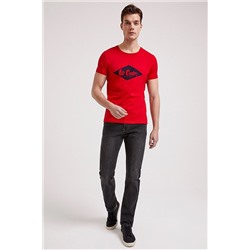 Lee Cooper Erkek Summerlogo O Yaka T-Shirt Kırmızı 202 LCM 242008