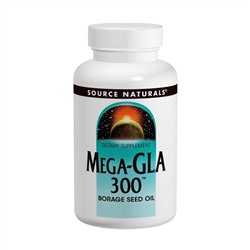 Source Naturals, Мега-GLA 300, 60 мягких капсул