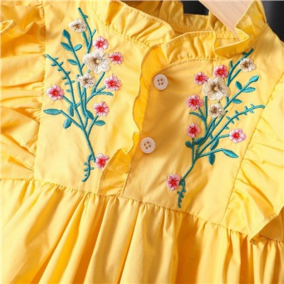 И ещё одно детское платье от того же производителя Декор ввиде вышивки Жёлтого нет ❌  ✔️ Состав 90% хлопок