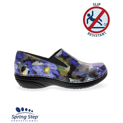 Spring Step Women's Professional Blue Multi Floral Ferrara Shoe