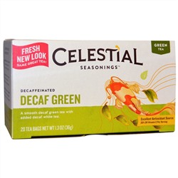 Celestial Seasonings, Зеленый чай без кофеина, 20 пакетиков, 36 г