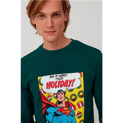 Camiseta Superman La Liga de la Justicia DC Comics - Verde oscuro