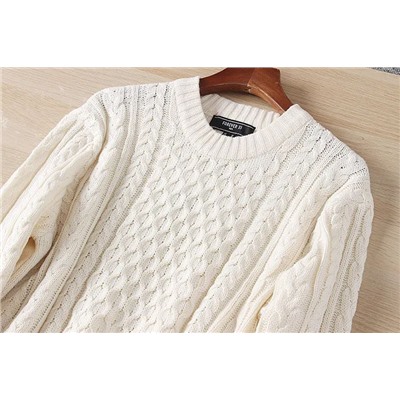 Однотонный с красивой вязкой мужской свитер  ✔️F*orever 21