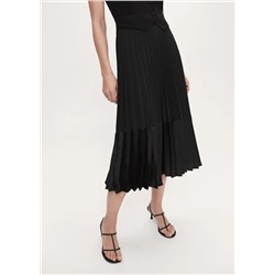 Falda midi plisada satinada -  Mujer | MANGO OUTLET Melilla