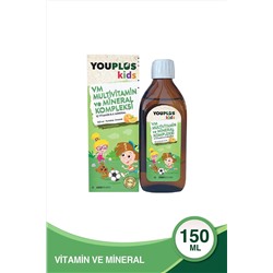 Youplus Kids Multi Vitamin ve Mineral  Kompleksi 150 ML Şurup YOU7044