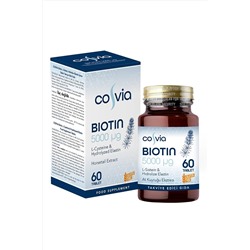 COSVIA Biotin 5000 Mcg. L-sistein, Hidrolize Elastin, At Kuyruğu Ekstresi 60 Tablet YN0542