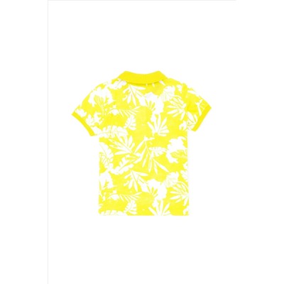 Erkek Çocuk Neon Sarı Polo Yaka Tişört