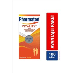Pharmaton Vitality 100 Tablet - Ginseng G115, Multivitamin Ve Mineraller 8699809190061